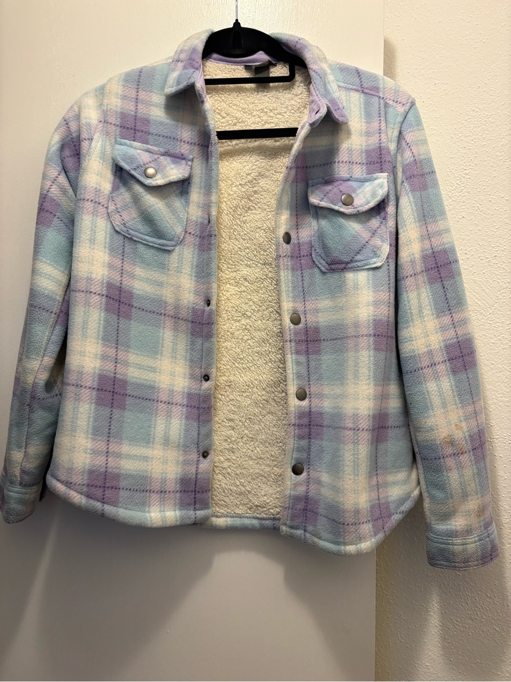 Eddie Bauer Lilac Sherpa-Lined Top
